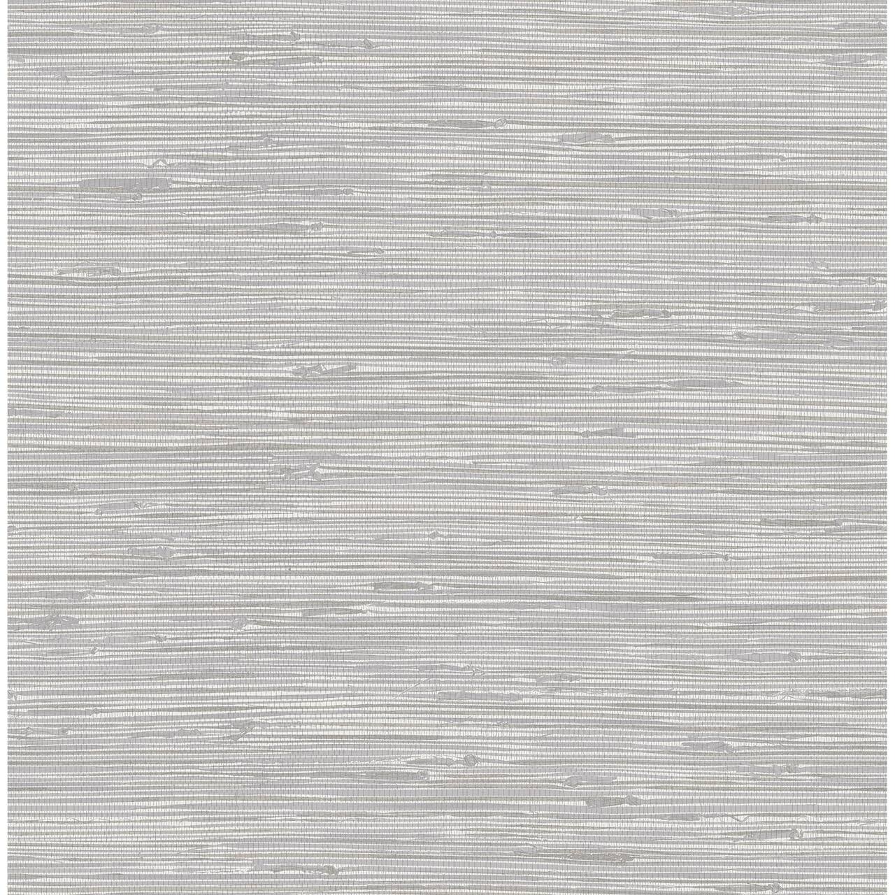 NuWallpaper Silver Tibetan Grasscloth Peel & Stick Wallpaper